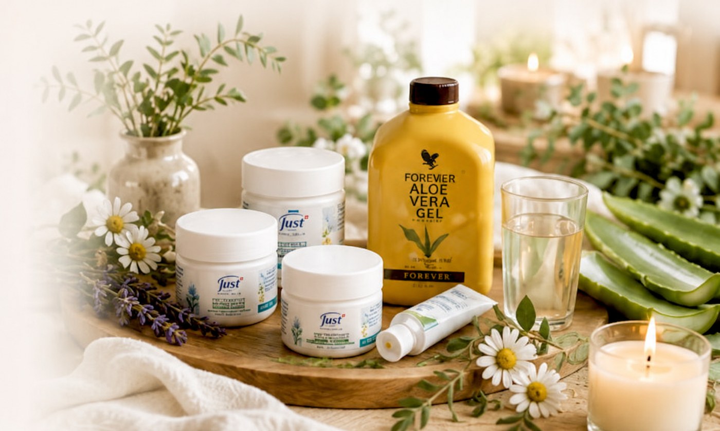 Just und Forever Kräuterprodukte und Pflanzen